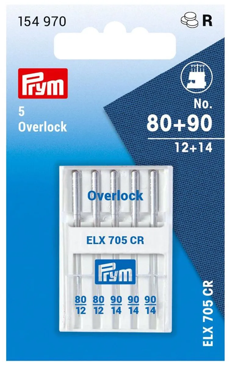 Prym ELX705 Overlocknaalden 80-90 - 5 Stuks