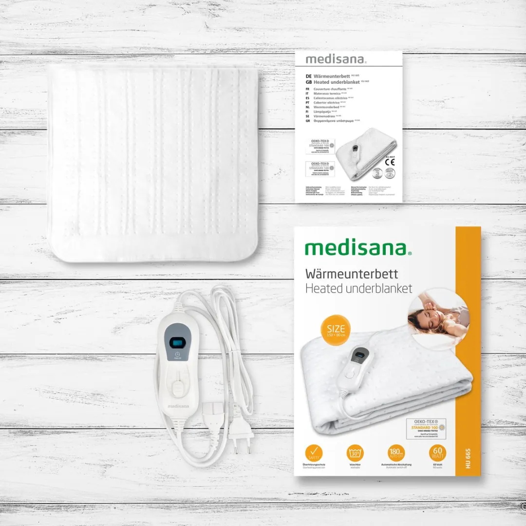 Medisana HU 665 Elektrische Onderdeken 60W - 80x150cm - 3 Warmtestanden