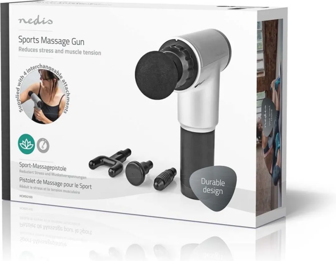 Nedis Sportmassagepistool HCMSG100 - Grijs/Zwart