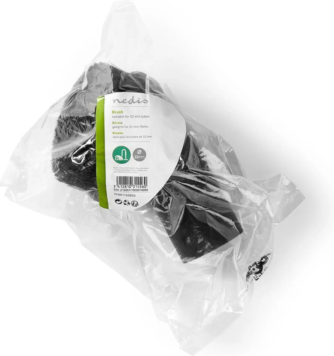 Nedis Plumeau Kunststof Haar VCBR113DB32 - 32mm - Zwart