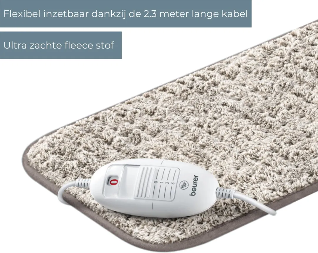 Beurer HK 123 XXL Warmtekussen 60x30cm - 6 standen - Nordic Taupe