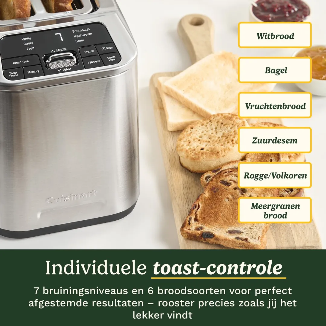 Cuisinart SmartElite CPT525DE Broodrooster 4 Sneetjes - Denim - afbeelding 6 van 6