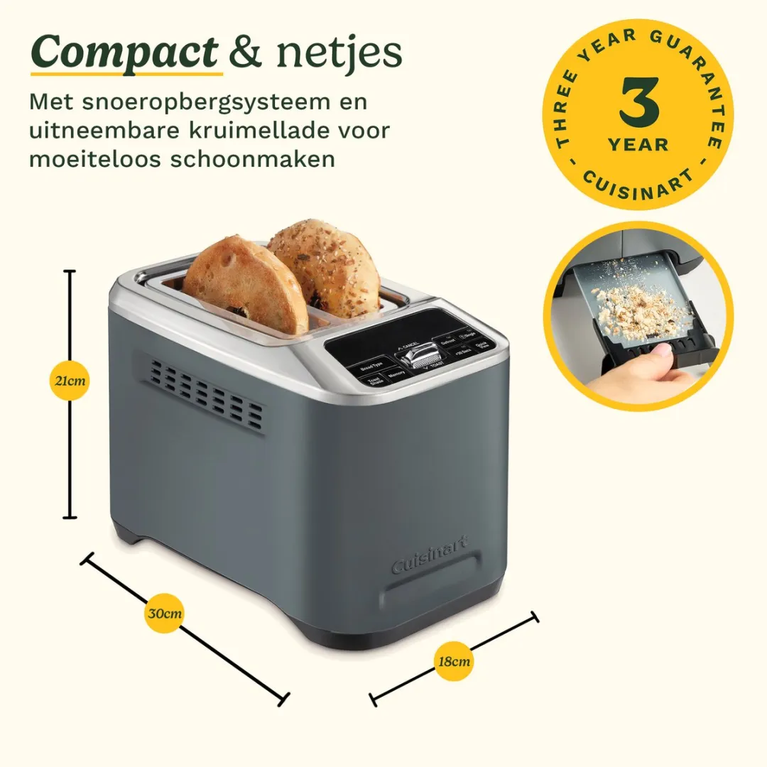 Cuisinart SmartElite CPT525DE Broodrooster 4 Sneetjes - Denim