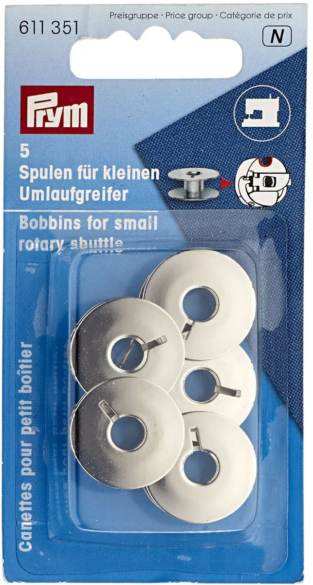 Prym Spoelen Kleine Omlopgrijper Metaal Ø21,2mm - 5 Stuks - o.a. Singer/Dürr Kopp
