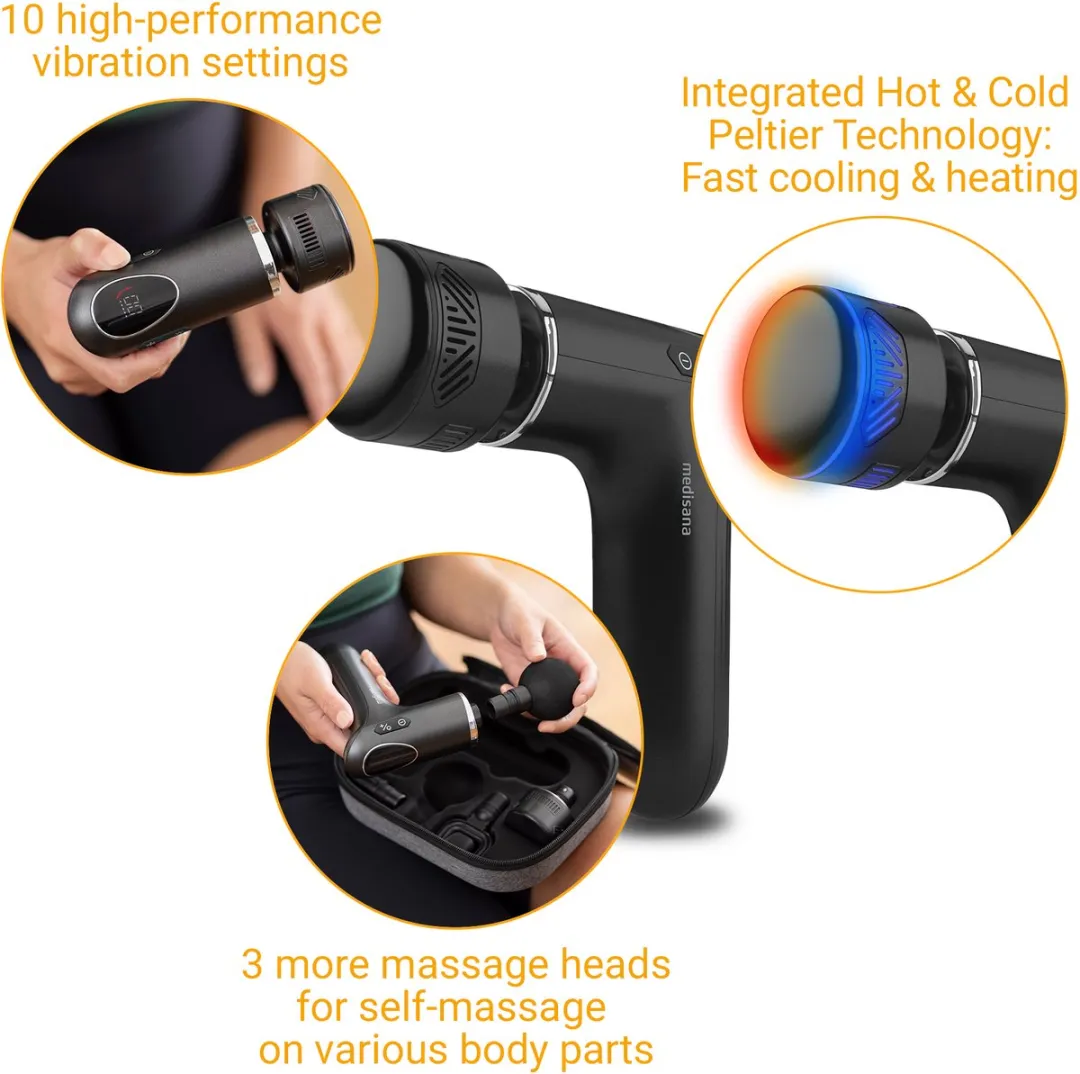 Medisana MG 560 Massagepistool - 3 Warmtestanden - Zwart