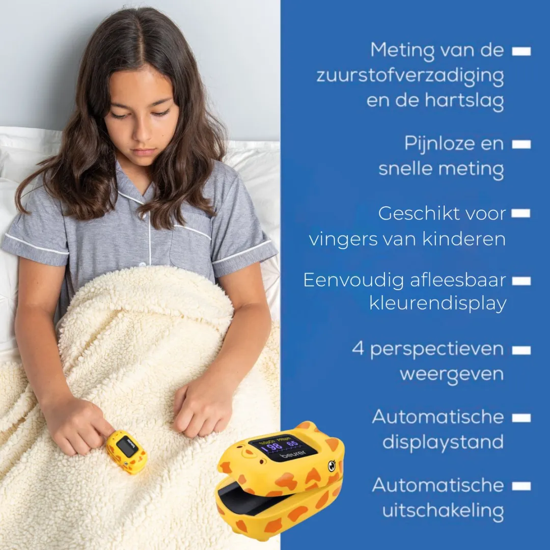 Beurer PO 13 Kids Pulsoximeter - Geel - afbeelding 6 van 6