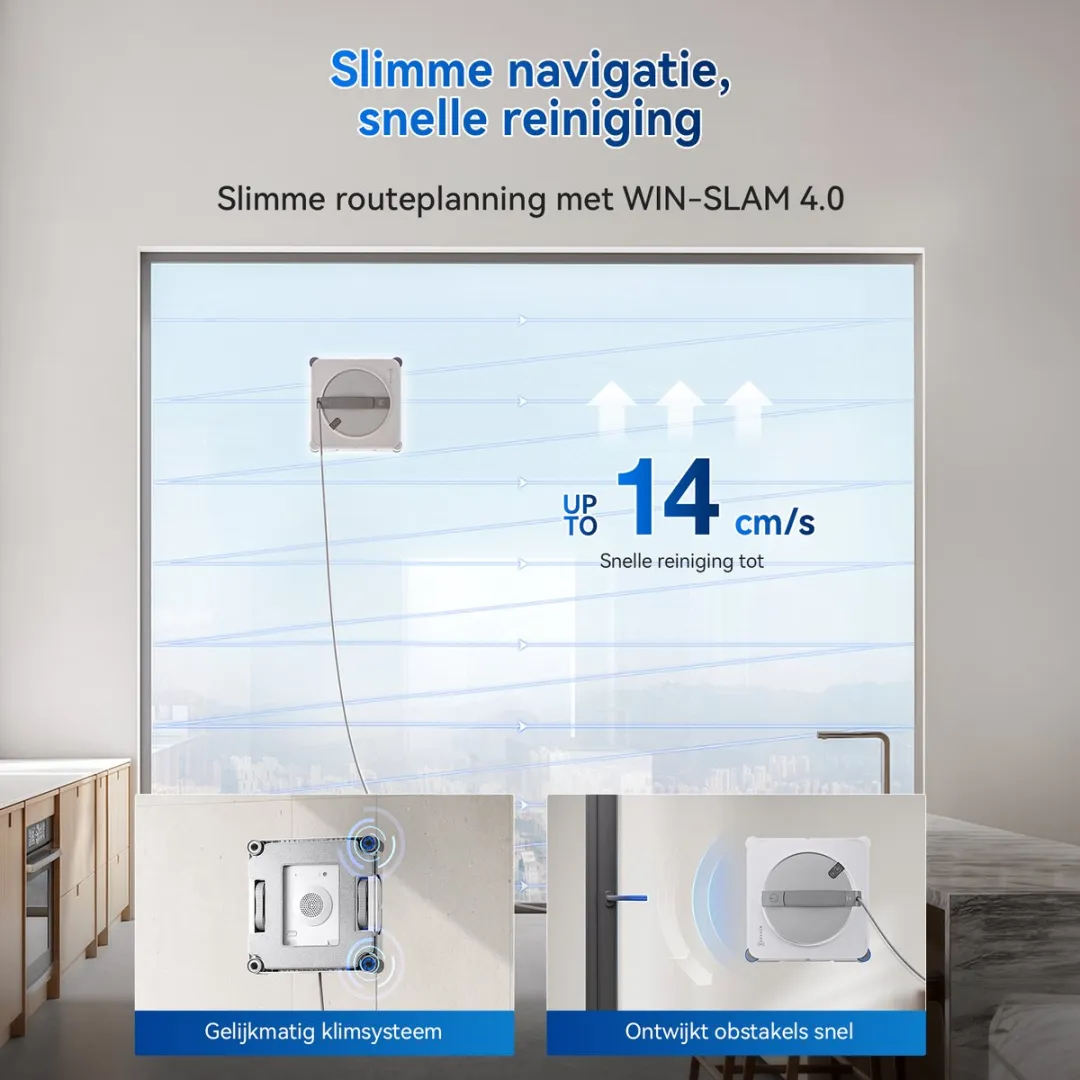 Ecovacs Winbot W2S Robot Ramenwasser - 96W - 8.000 Pa - Wit - afbeelding 6 van 6