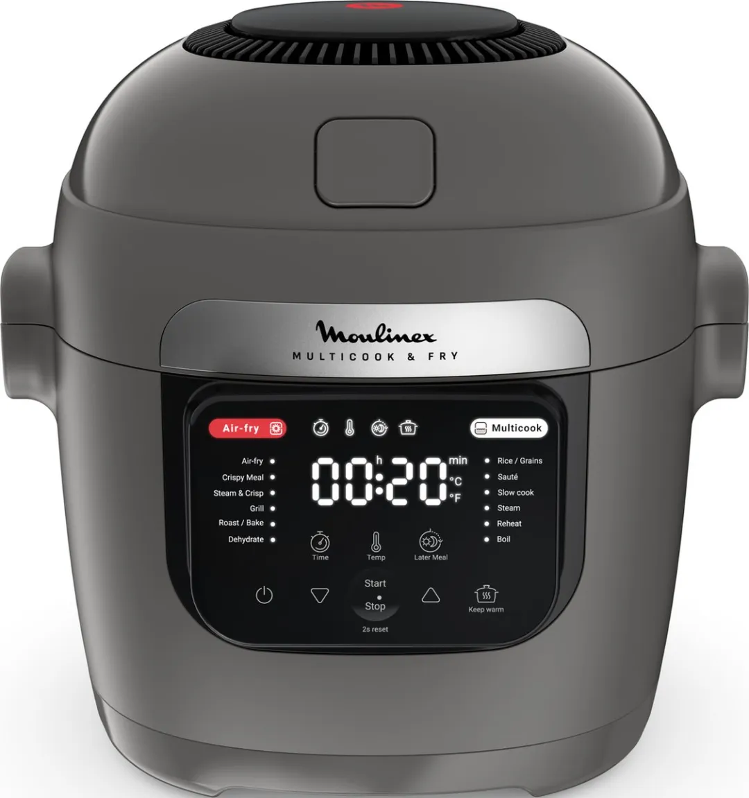 Moulinex Multicook & Fry MZ730BF0 Multicooker - 1200W - Grijs