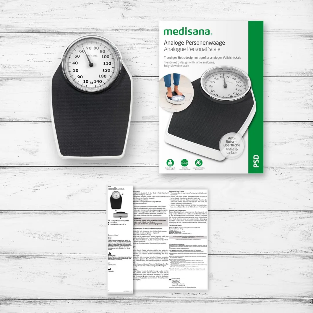 Medisana PSD Personenweegschaal - Mechanisch - 150 kg - Zwart
