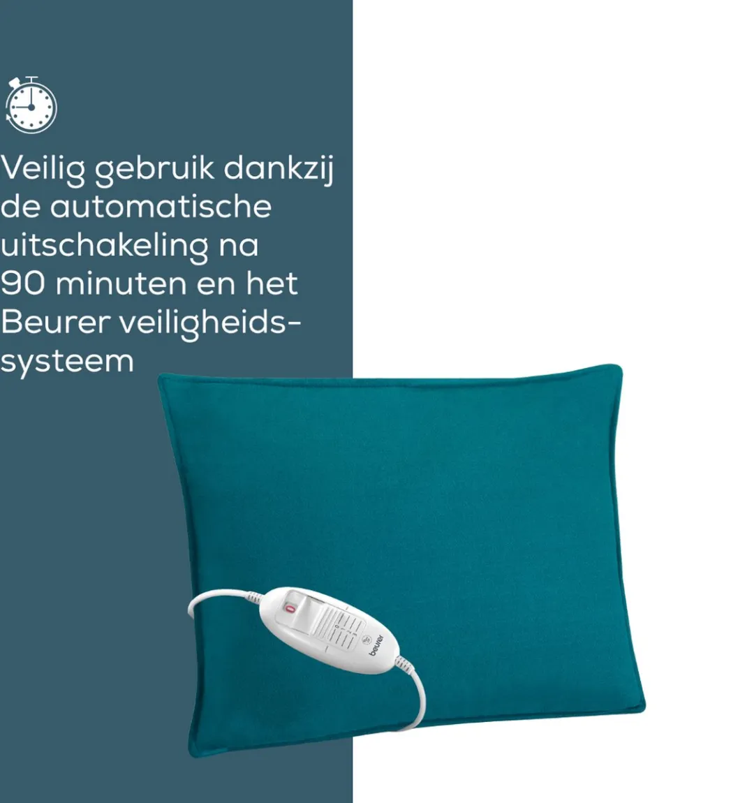 Beurer HK 48 Cosy Warmtekussen 40x30cm - Petrol - 3 standen - afbeelding 6 van 6