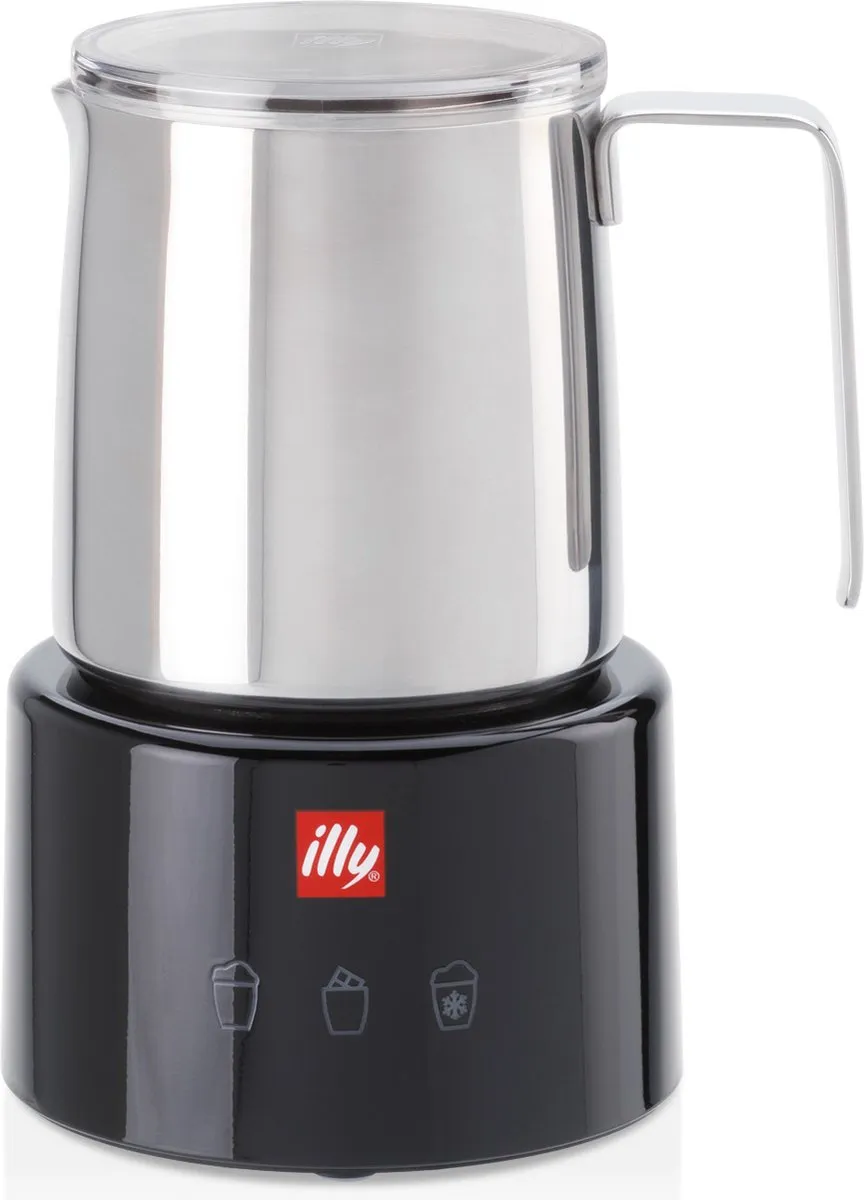 illy Melkschuimer 250ml - 650W - Zwart/RVS