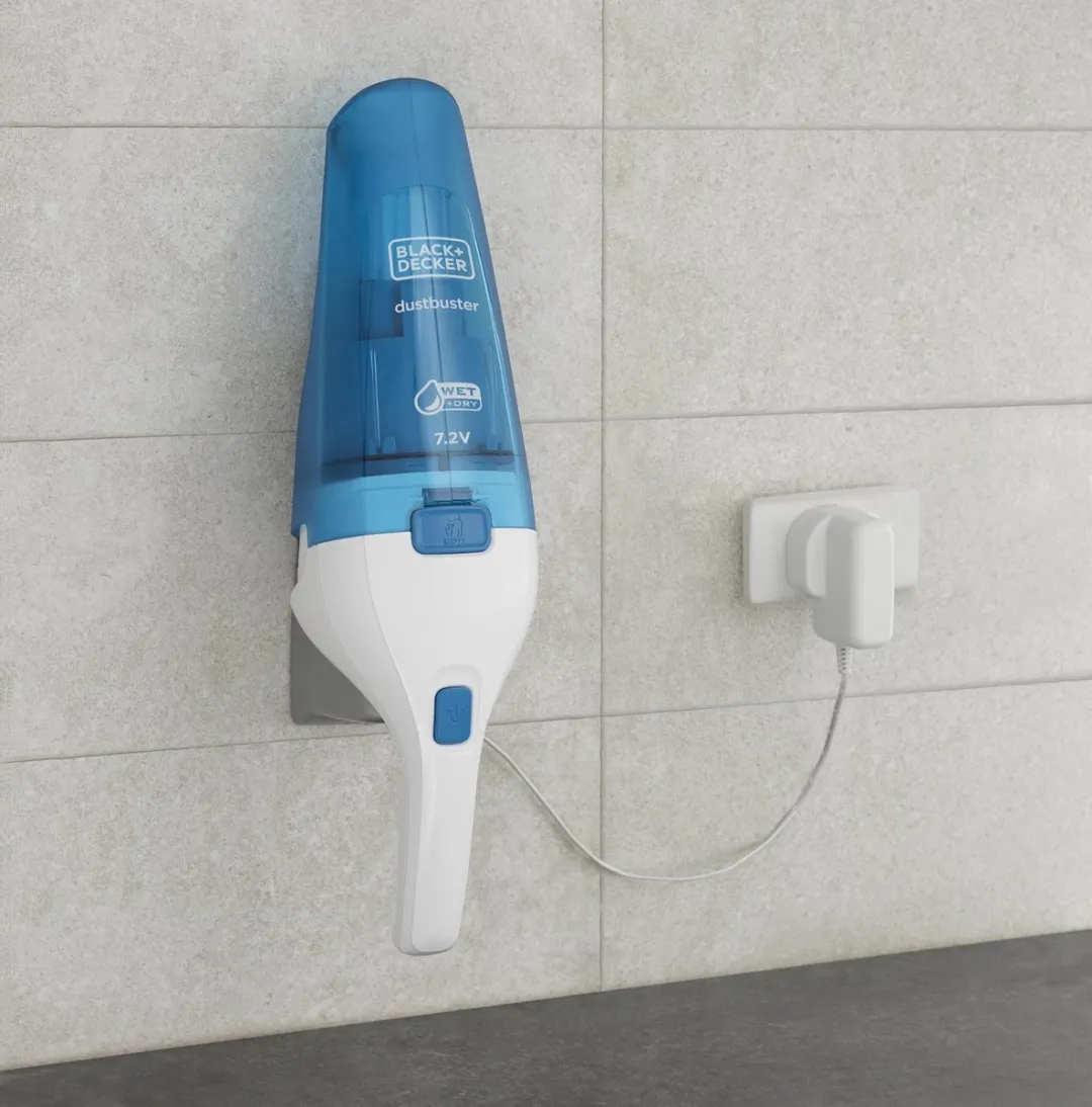 BLACK+DECKER WDC115WA-QW Kruimeldief - 0.39L - Wit/Azuurblauw