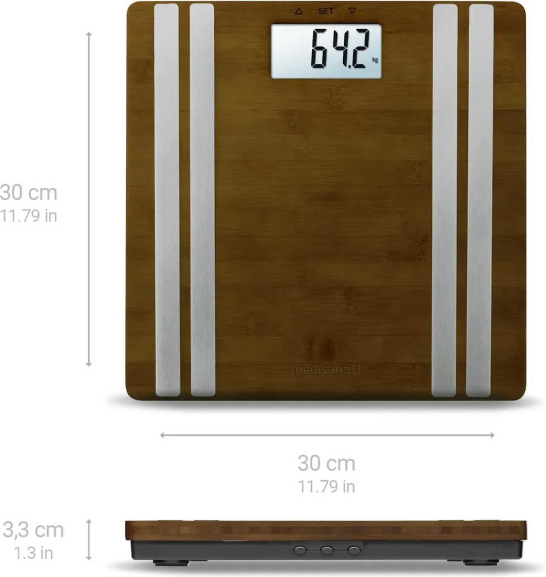 Medisana BS 552 Connect Lichaamsanalyse Weegschaal - 180 kg - Bamboe