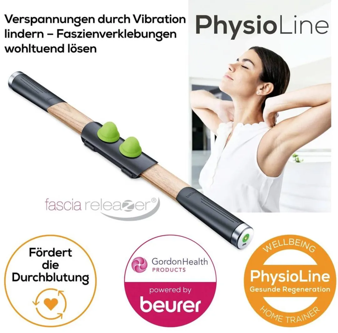 Beurer MG 850 Fascia-RelaZer Elektrisch Massageapparaat - 3 Opzetstukken - Bruin/Zwart