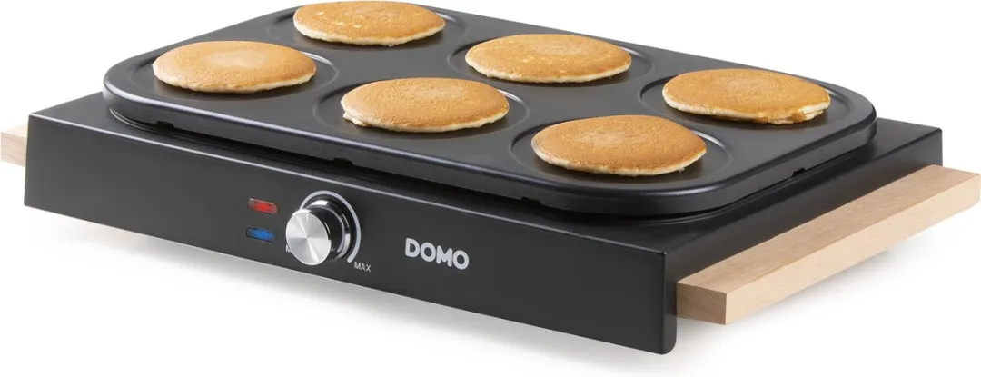 Domo DO8719W Wok Party Set 6 Personen - 1000W - Hout/Zwart