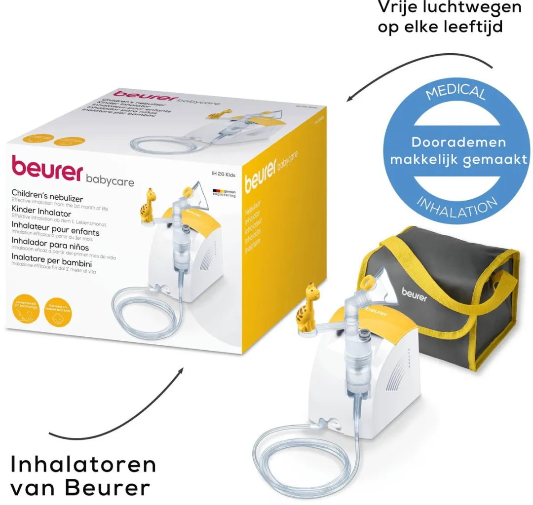 Beurer IH 26 Kids Vernevelaar - 8ml - Incl. maskers & accessoires