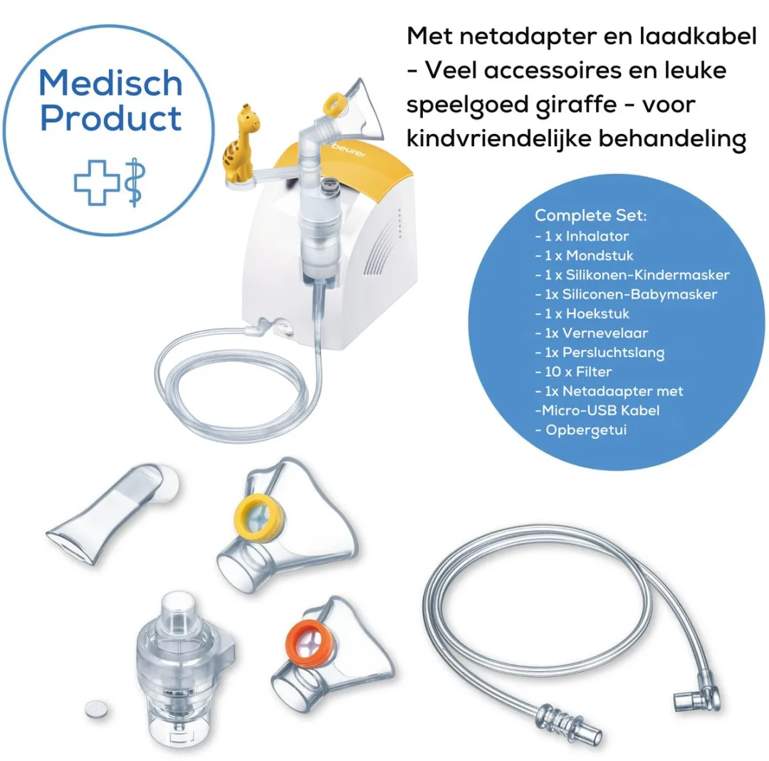 Beurer IH 26 Kids Vernevelaar - 8ml - Incl. maskers & accessoires