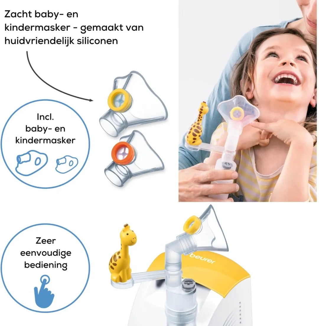 Beurer IH 26 Kids Vernevelaar - 8ml - Incl. maskers & accessoires