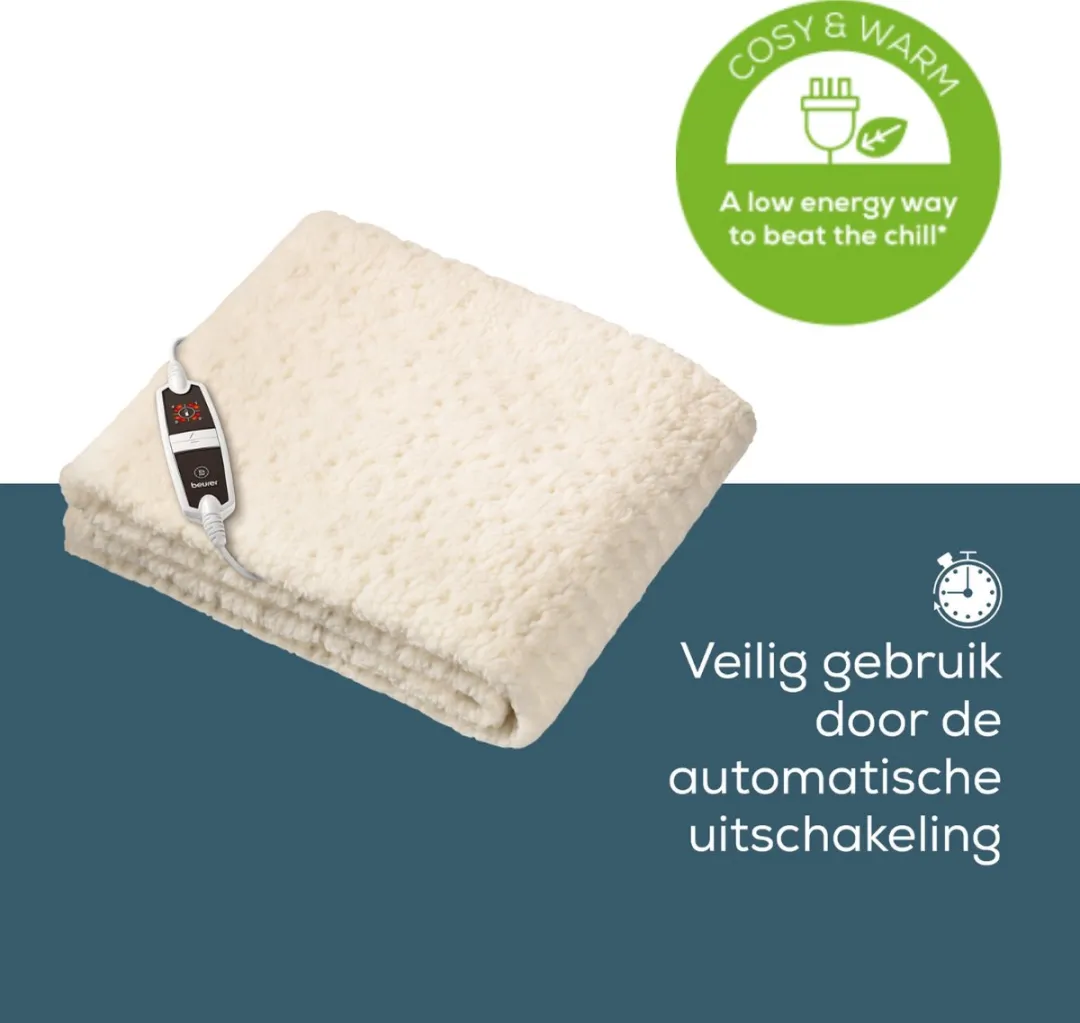 Beurer UB 53 Elektrische Onderdeken 150x80cm - 60W - Wit