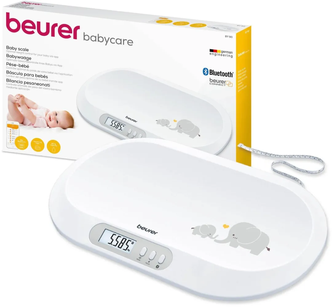 Beurer BY 90 Babyweegschaal - 20 kg - 5 g - Bluetooth - Wit