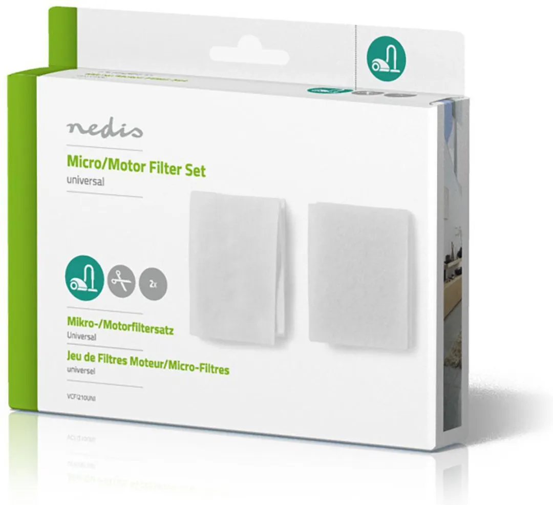 Nedis VCFI210UNI Stofzuigerfilters - Microfilter & Motorfilter - Wit