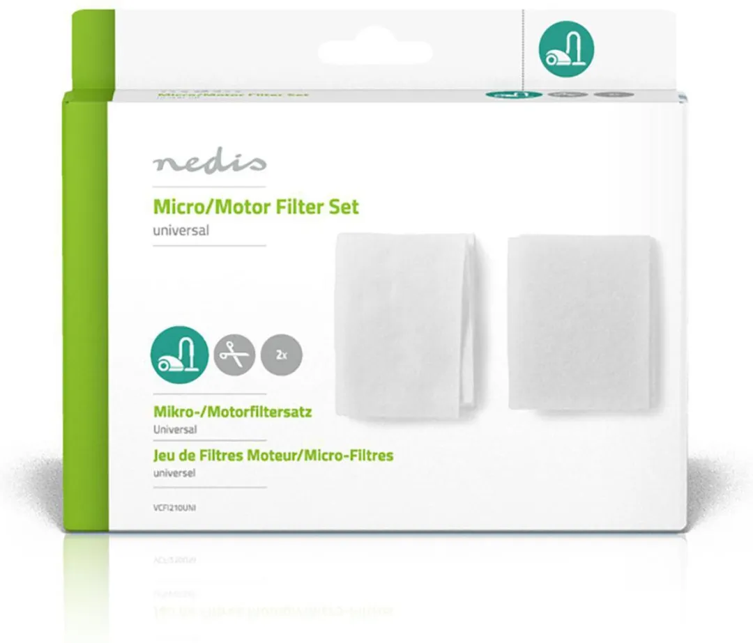 Nedis VCFI210UNI Stofzuigerfilters - Microfilter & Motorfilter - Wit