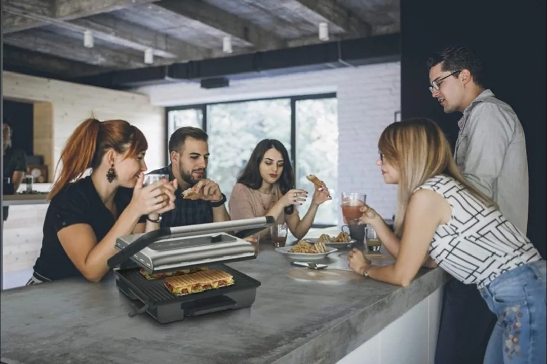 Tefal Inicio Grill Adjust GC242D Contactgrill 2000W - Zwart/RVS