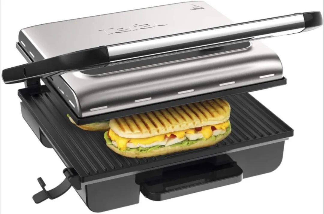 Tefal Inicio Grill Adjust GC242D Contactgrill 2000W - Zwart/RVS