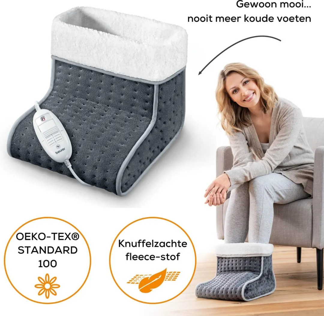 Beurer FW 20 Voetenwarmer 3 Warmtestanden - Maat 47 Grijs