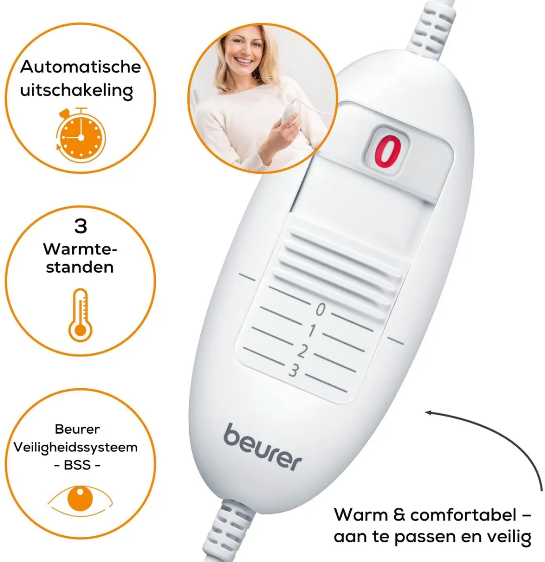 Beurer FW 20 Voetenwarmer 3 Warmtestanden - Maat 47 Grijs