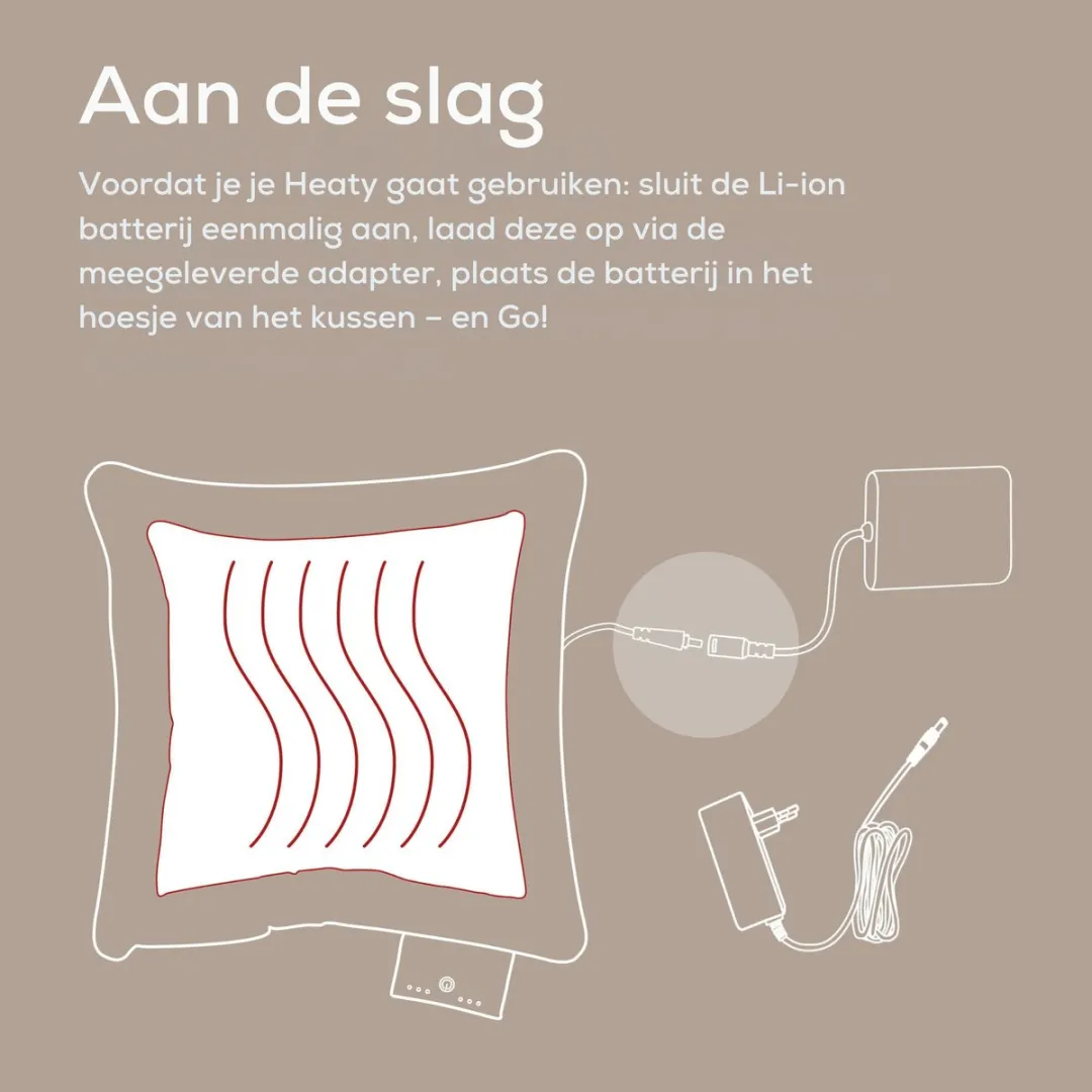 Beurer HK 48 Cosy Grey Warmtekussen - Draadloos 45x45cm