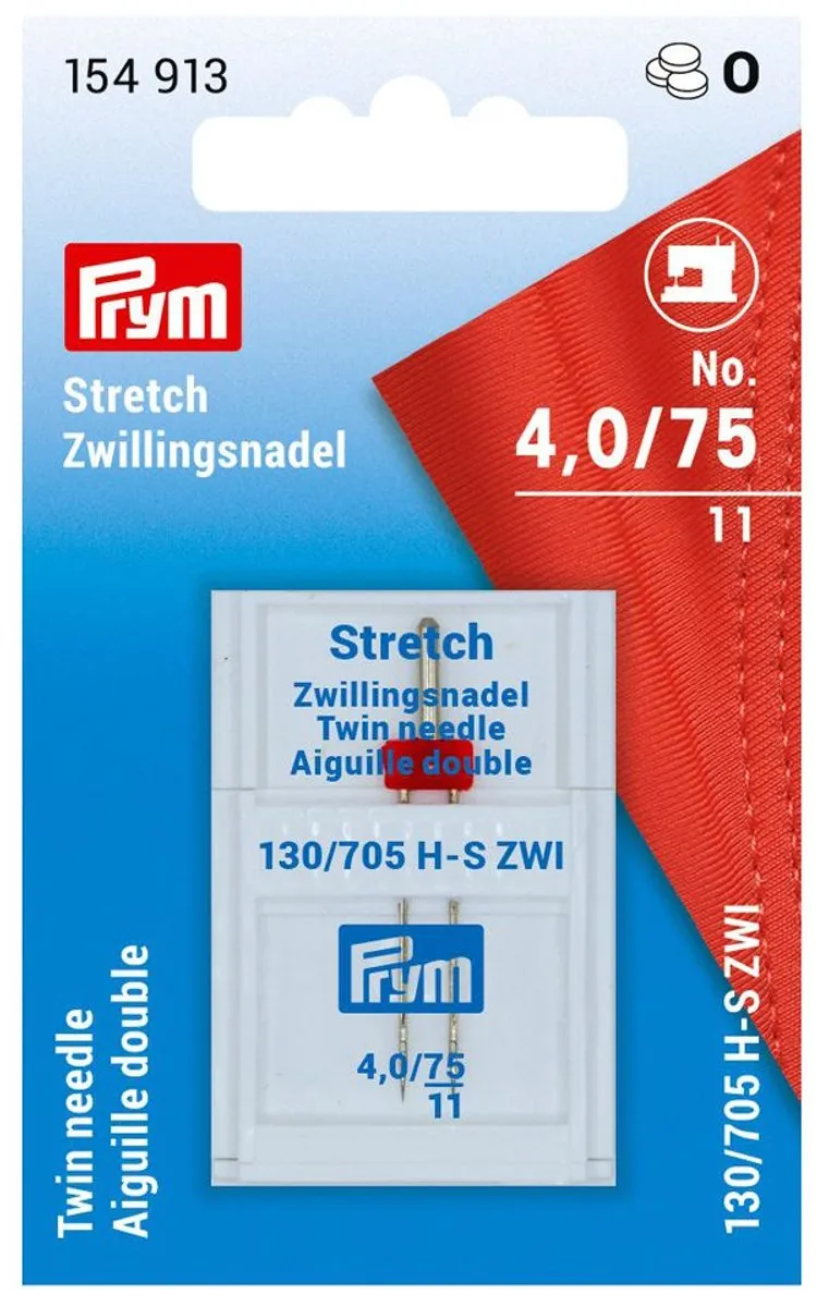 Prym Sys. 130/705H-S Stretch Tweelingnaaimachinenaalden 75/4,5 - 1 Stuk