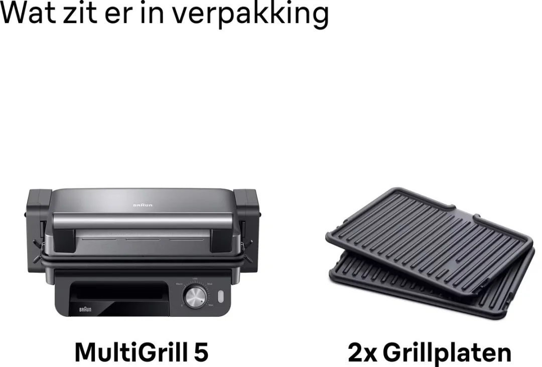 Braun MultiGrill 5 CG5033 Contactgrill - 2000W - 2 Platen - afbeelding 6 van 6