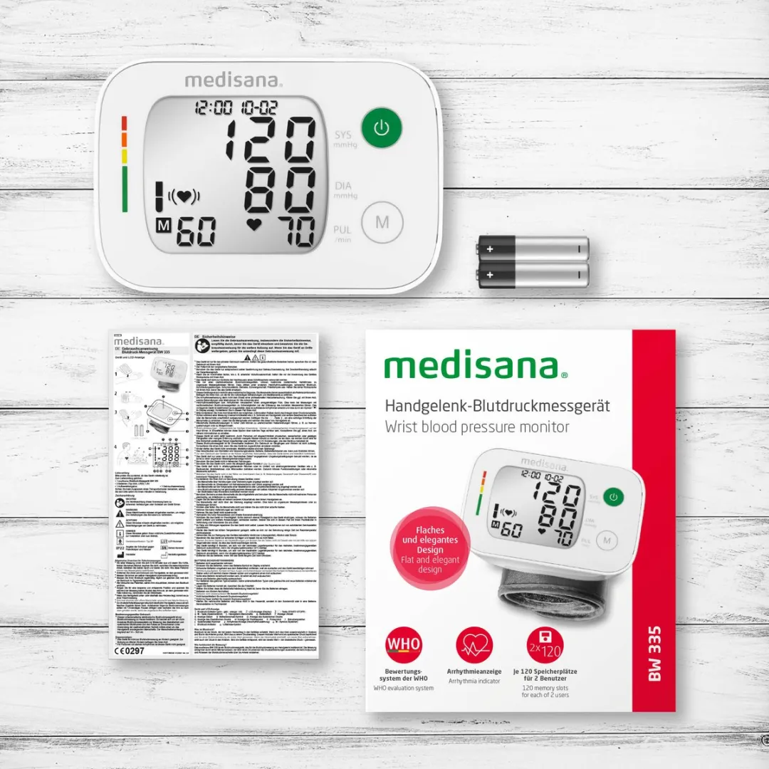 Medisana BW 335 Polsbloeddrukmeter - 2 Personen - 120 Metingen - Wit/Grijs