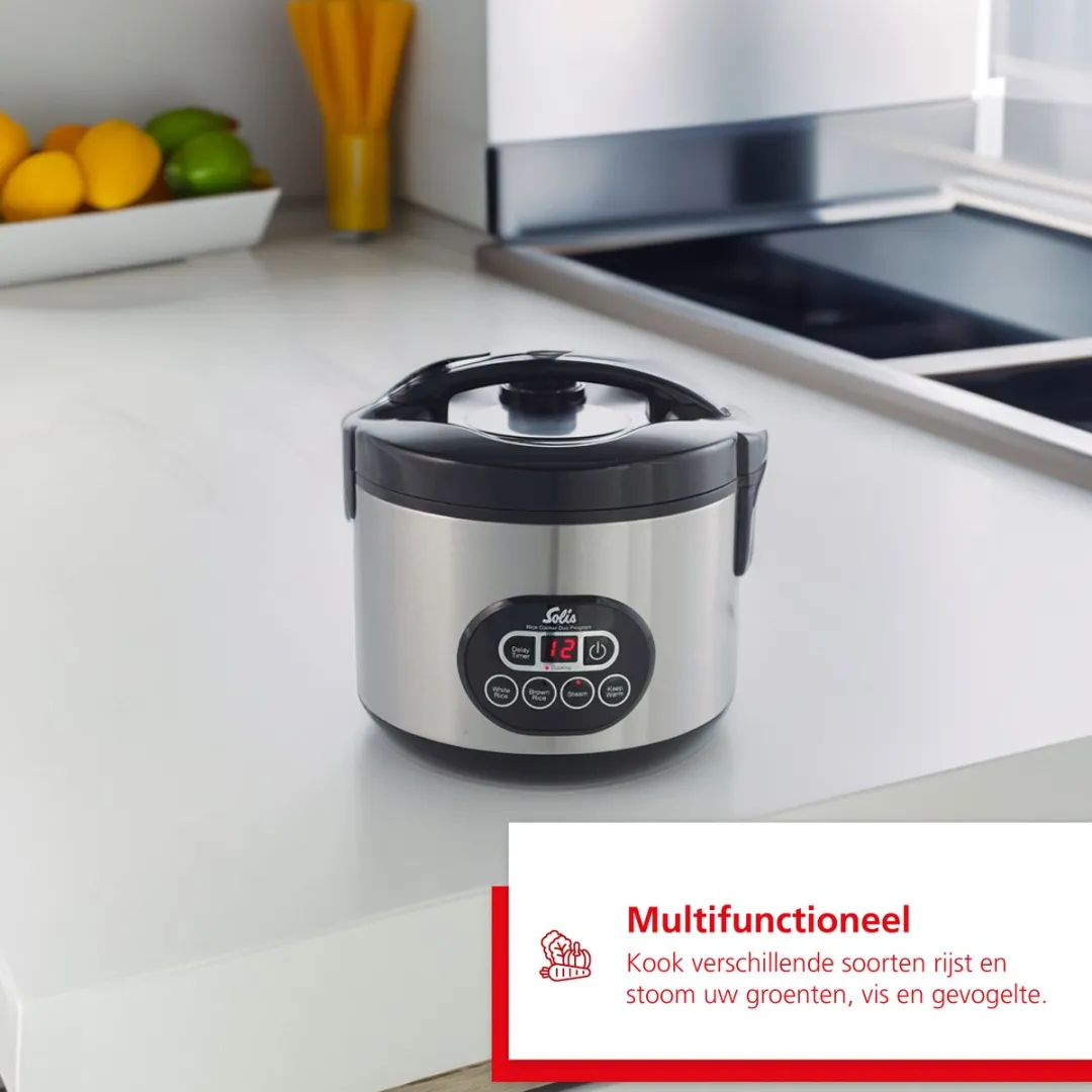 Solis Rice Cooker Duo 817 - 1.2L 500W - 6 Porties