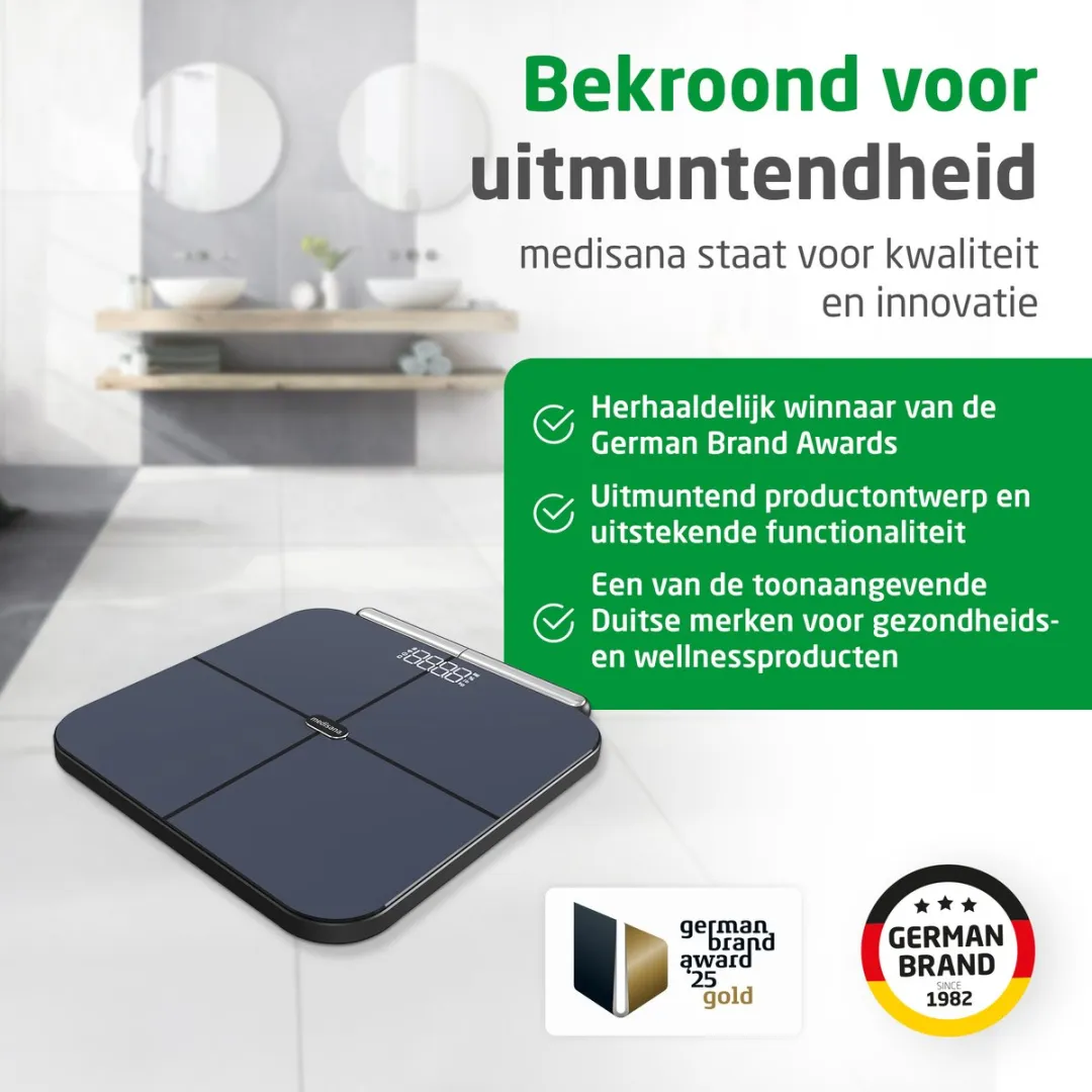 Medisana BS 850 Lichaamsanalyse Weegschaal - 180kg - Grijs