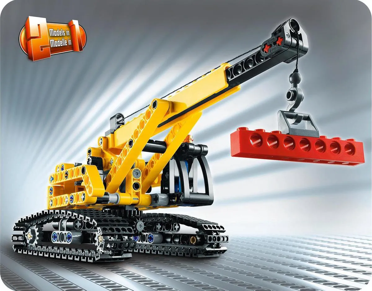 LEGO Technic Kraan met Rupsbanden 9391 - Geel