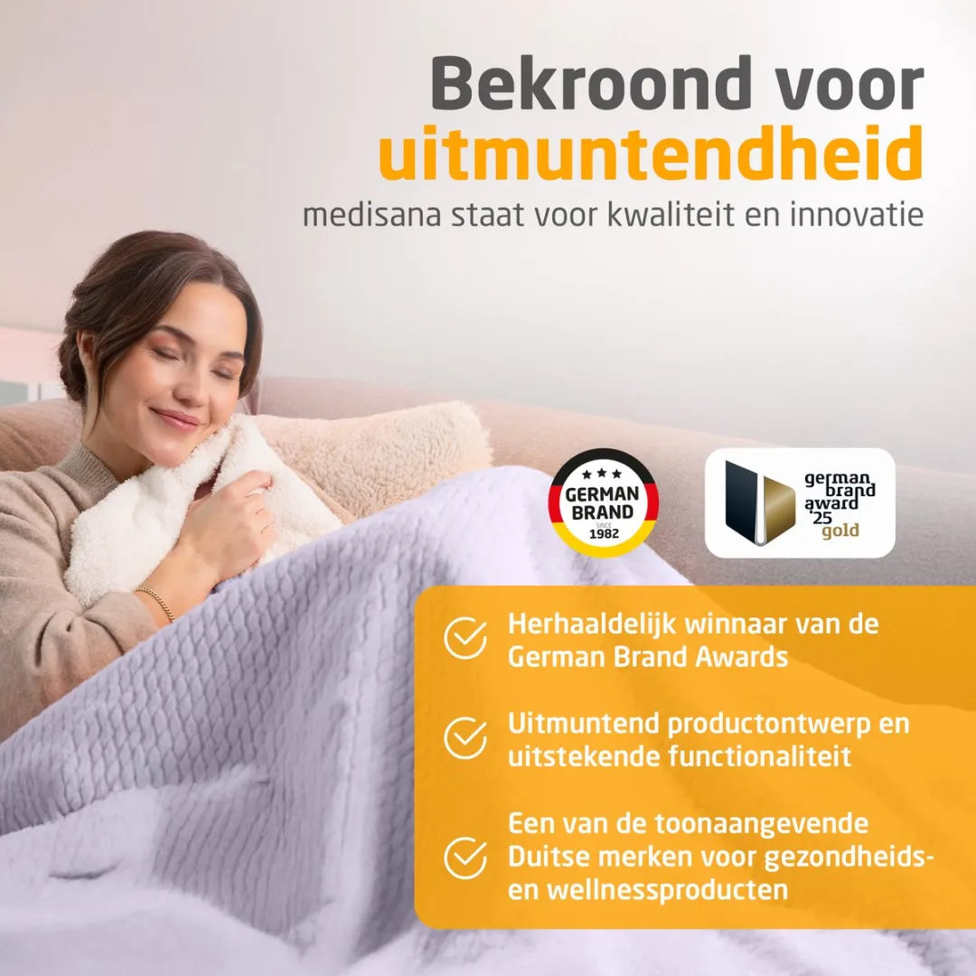 Medisana HB 418 Warmtedeken - 9 standen - Paars