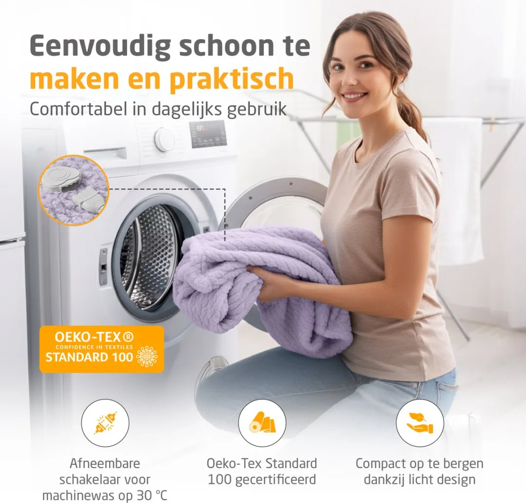 Medisana HB 418 Warmtedeken - 9 standen - Paars - afbeelding 6 van 6