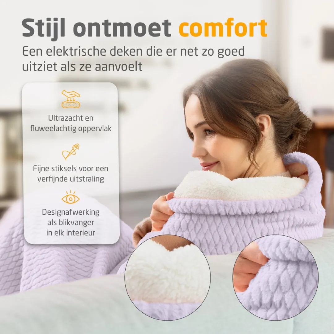 Medisana HB 418 Warmtedeken - 9 standen - Paars