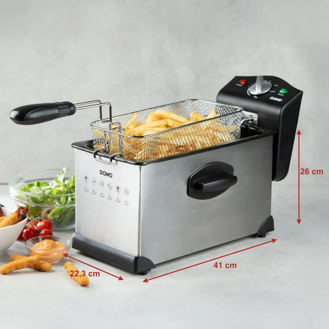 Domo DO514FR Friteuse 3L - 2000W - RVS/Zwart