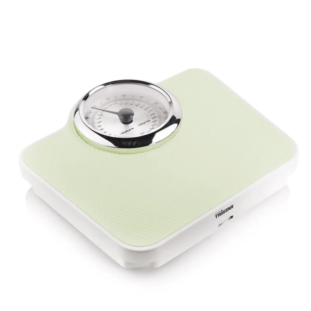 Tristar WG-2428 Analoge Personenweegschaal - 136 kg - Mintgroen/Wit