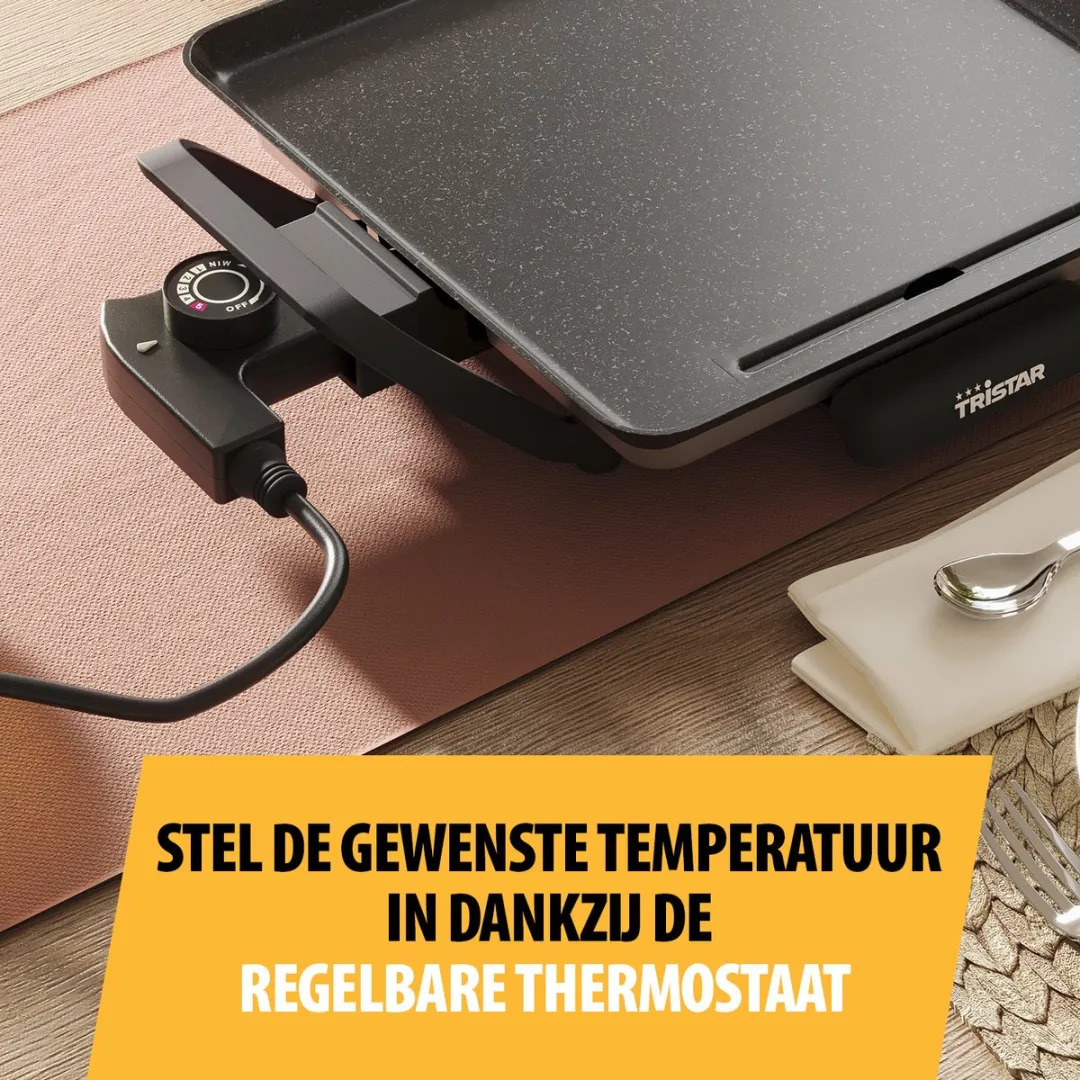 Tristar BP-2666 Tafelgrill Slim S 800W - 2 Personen - Zwart