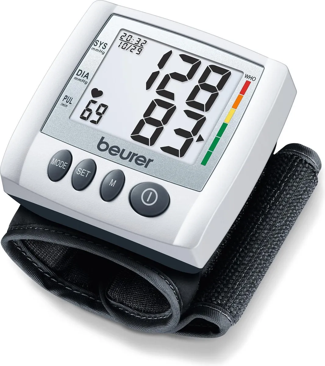 Beurer BC 30 Bloeddrukmeter Pols - 2 Gebruikersgeheugen - Grijs