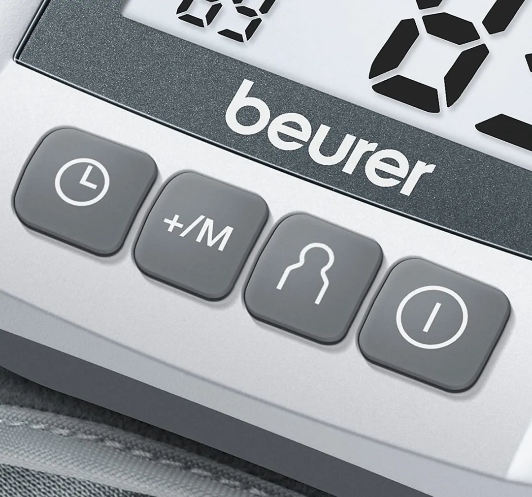 Beurer BC 30 Bloeddrukmeter Pols - 2 Gebruikersgeheugen - Grijs