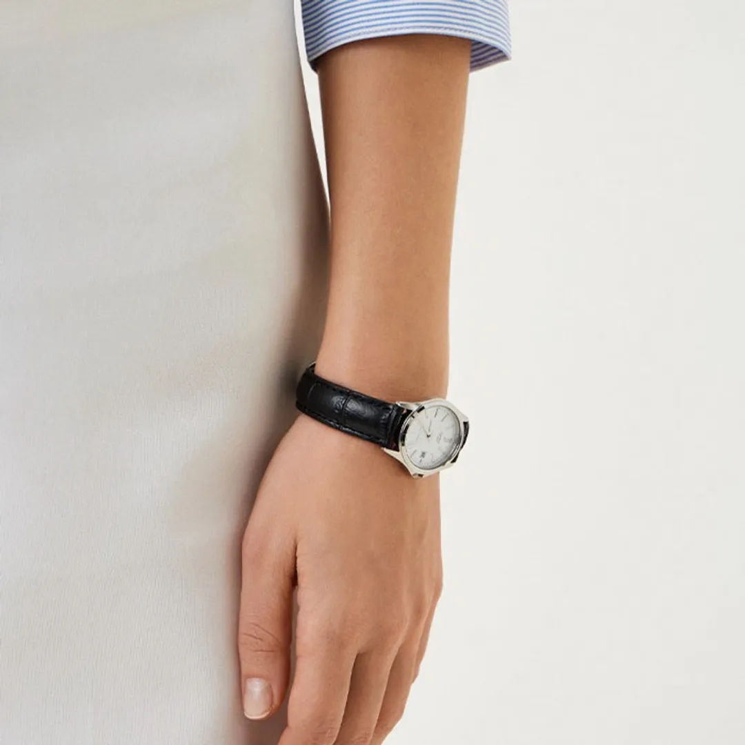 Casio LTP-1183E-7A Dameshorloge - Zilver met Bruin Leder