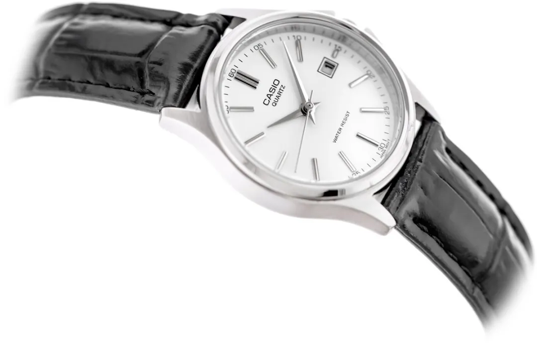 Casio LTP-1183E-7A Dameshorloge - Zilver met Bruin Leder