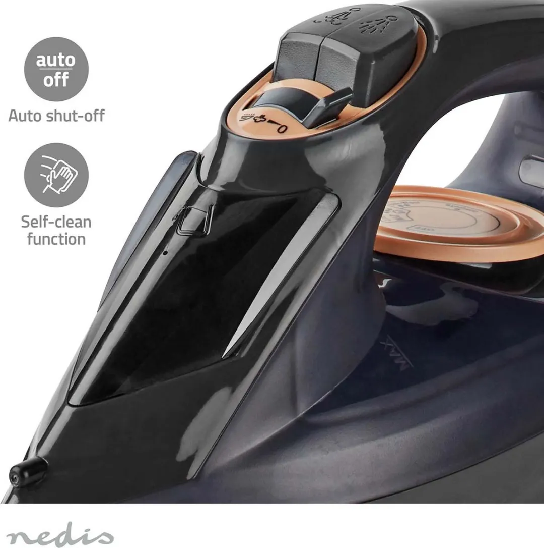 Nedis IRONSS1000 Stoomstrijkijzer - 2400W - 25g/m - Keramiek - Paars