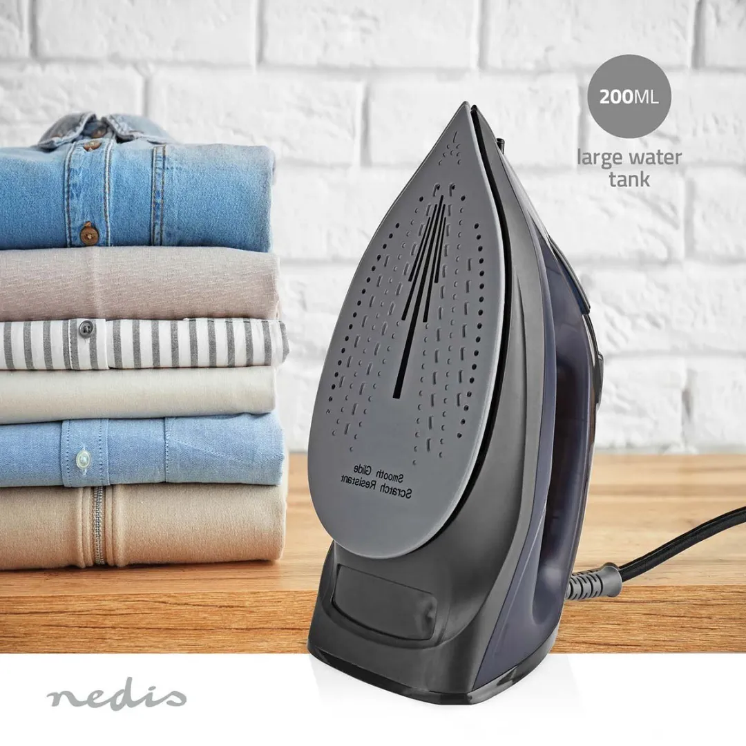 Nedis IRONSS1000 Stoomstrijkijzer - 2400W - 25g/m - Keramiek - Paars - afbeelding 6 van 6