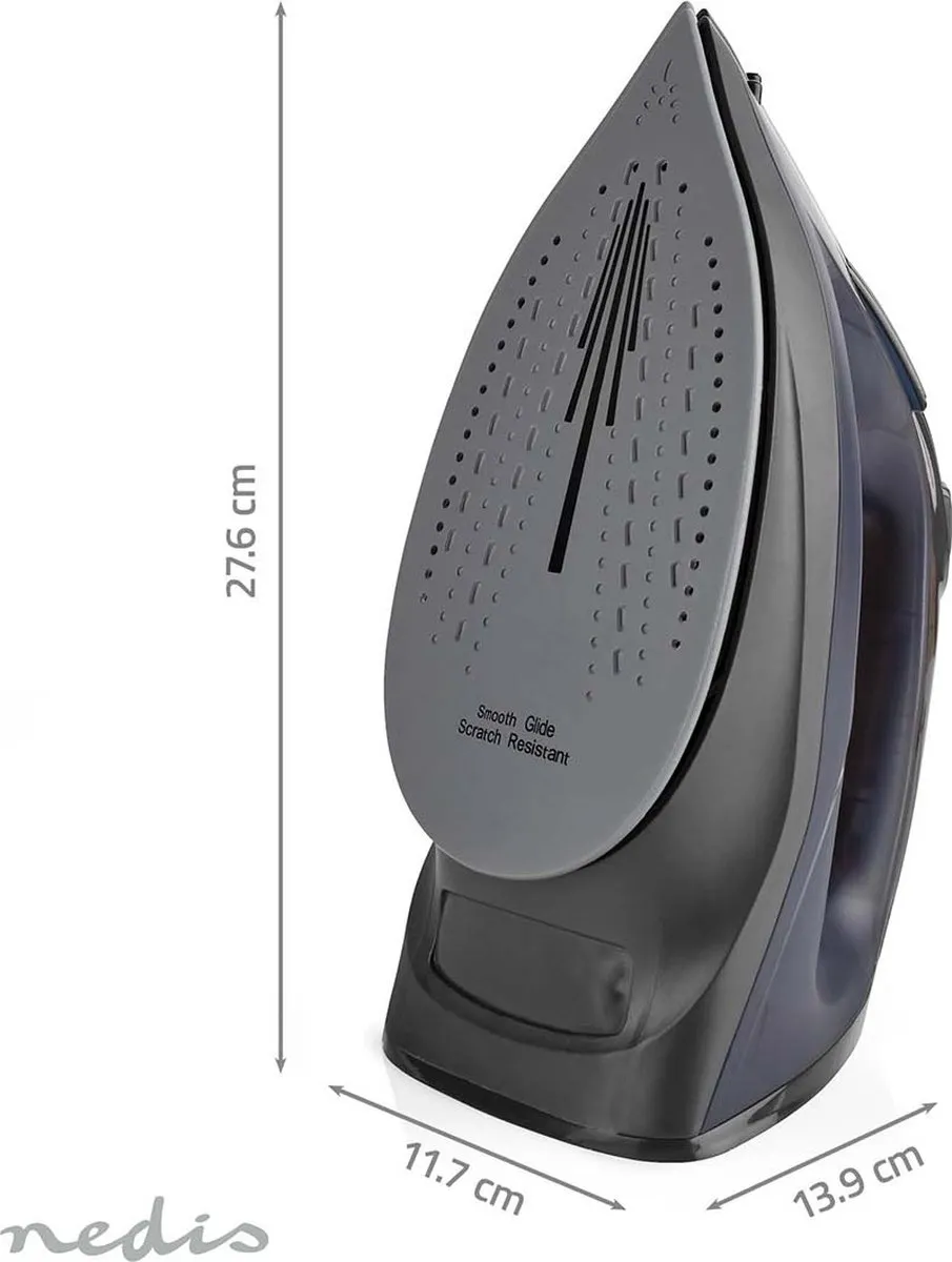 Nedis IRONSS1000 Stoomstrijkijzer - 2400W - 25g/m - Keramiek - Paars